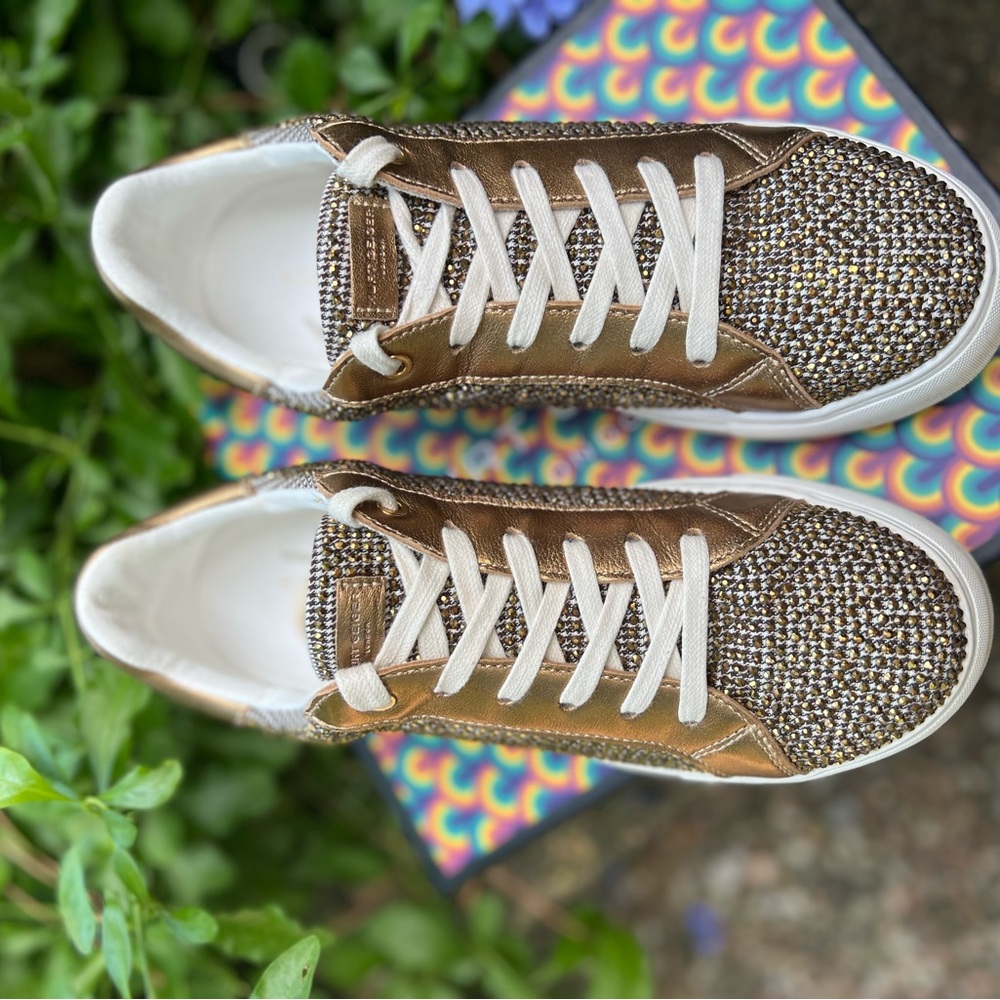 Kurt Geiger London Laney Glitz Rhinestone Houndstooth Platform Sneakers 40(9) - Picture 3 of 6